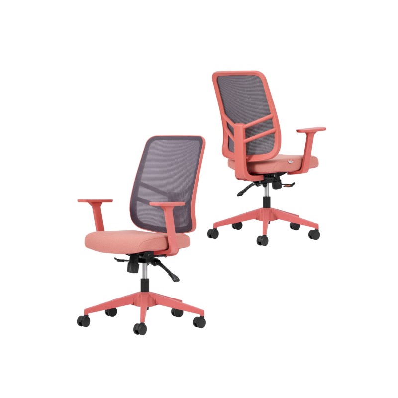 Office Chair Set (2 Pieces) Leto 108 - Salmon Salmon