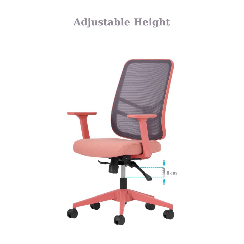 Office Chair Set (2 Pieces) Leto 108 - Salmon Salmon