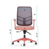 Office Chair Set (2 Pieces) Leto 108 - Salmon Salmon