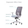 Office Chair Set (2 Pieces) Leto 108 - Grey Grey