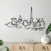 Wallxpert Decorative Metal Wall Accessory Paris Black