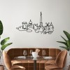 Wallxpert Decorative Metal Wall Accessory Paris Black