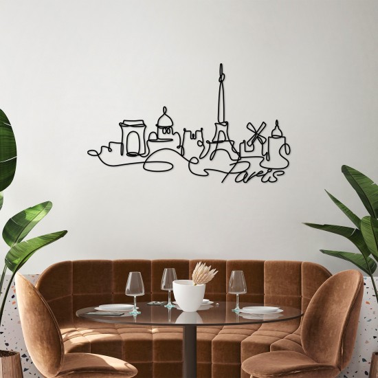 Decorative Metal Wall Accessory Paris Black Wallxpert Decorative Metal Wall Accessory Paris Black