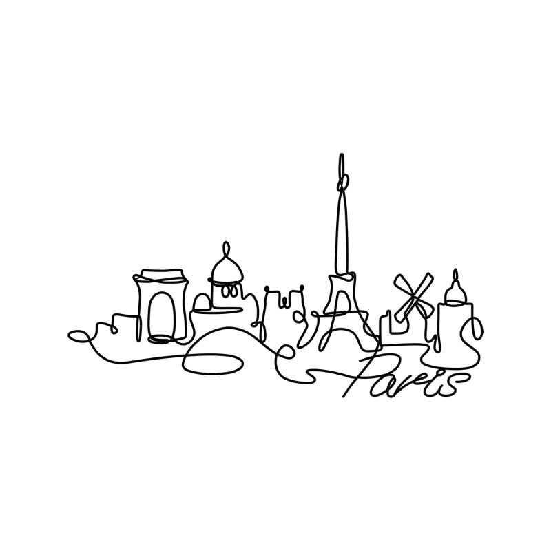 Wallxpert Decorative Metal Wall Accessory Paris Black