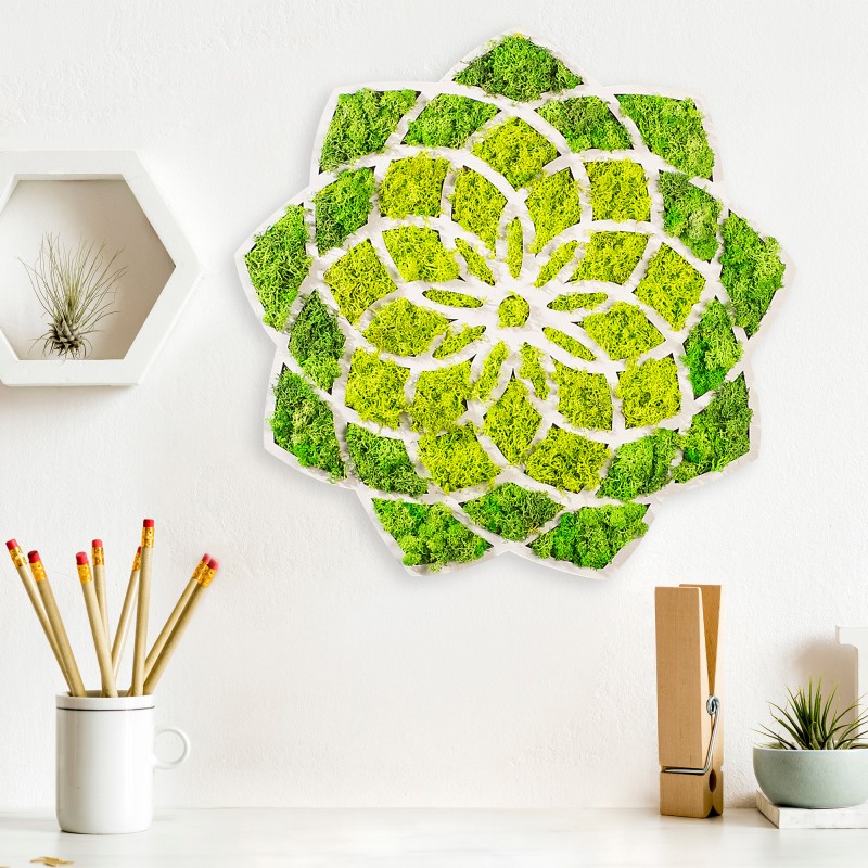 Decorative Wall Accessory Daisy Green
White