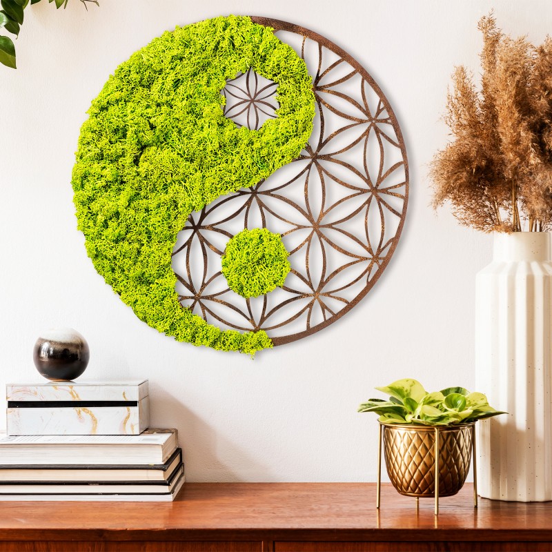 Wallxpert Decorative Wall Accessory Yin Yang Green
Brown