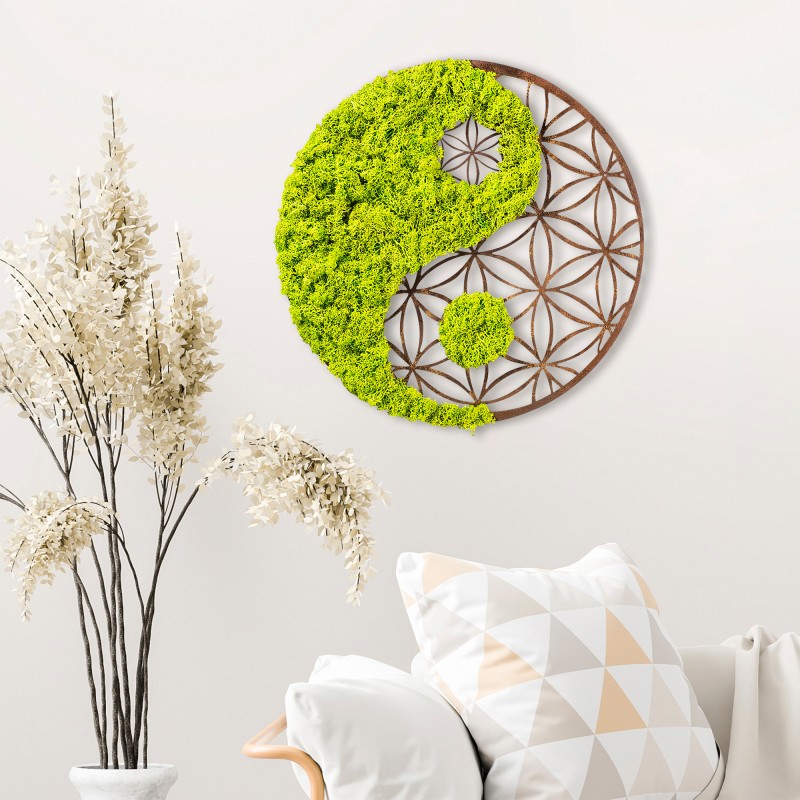 Wallxpert Decorative Wall Accessory Yin Yang Green
Brown