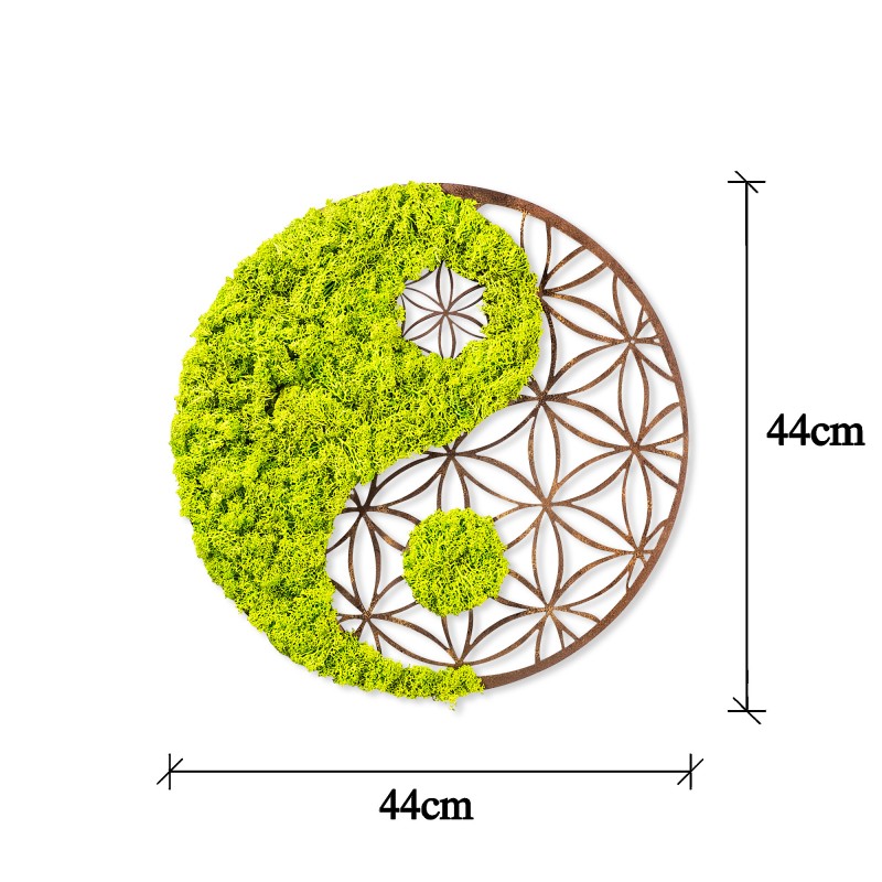 Wallxpert Decorative Wall Accessory Yin Yang Green
Brown