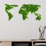 Decorative Metal Wall Accessory World Map Green