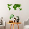 Decorative Metal Wall Accessory World Map Green