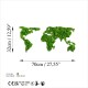 Decorative Metal Wall Accessory World Map Green Decorative Metal Wall Accessory World Map Green