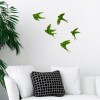 Decorative Metal Wall Accessory Swallows Green