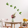 Decorative Metal Wall Accessory Swallows Green
