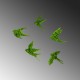 Decorative Metal Wall Accessory Swallows Green Decorative Metal Wall Accessory Swallows Green