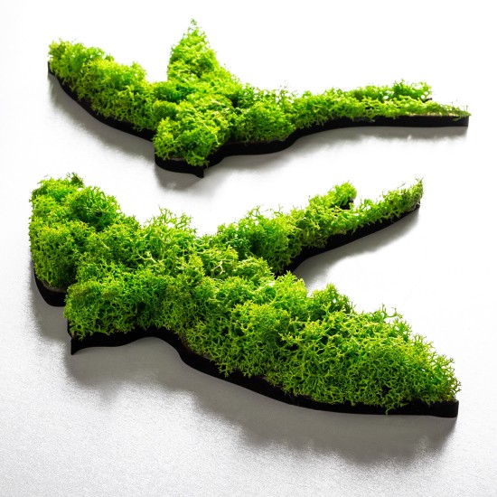 Decorative Metal Wall Accessory Swallows Green Decorative Metal Wall Accessory Swallows Green