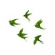 Decorative Metal Wall Accessory Swallows Green Decorative Metal Wall Accessory Swallows Green