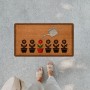 Pvc Doormat C¸ic¸ek Desenli Kahverengi Kapı O¨nu¨ Paspası - Brown Brown
