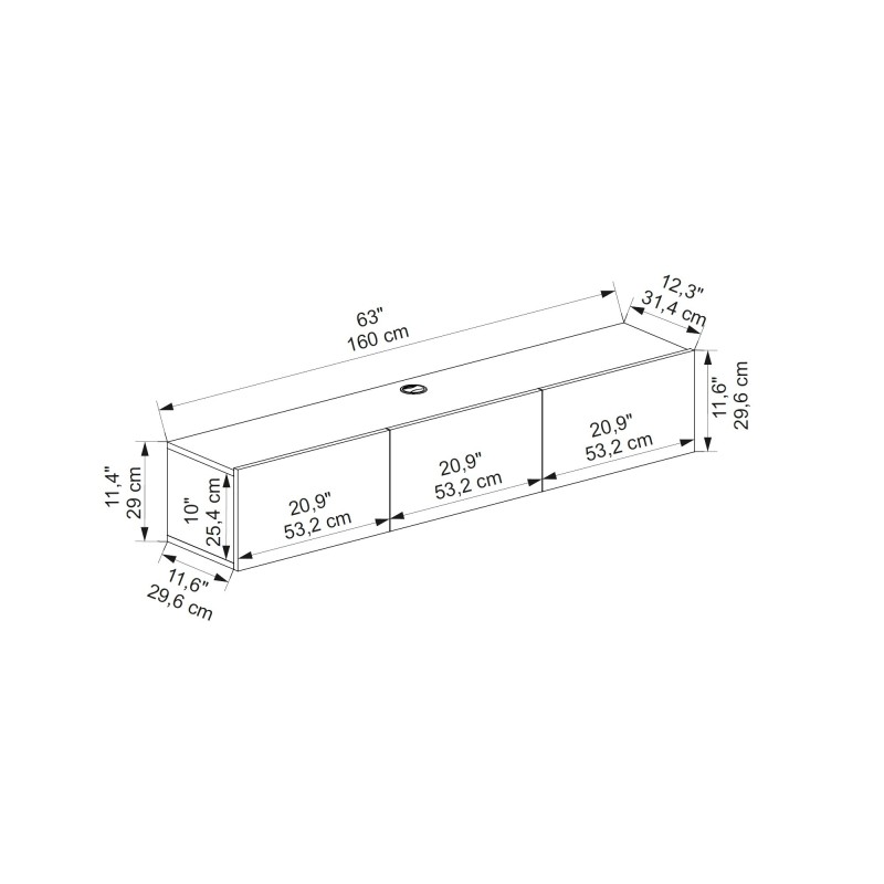 TV Stand Denby - Black Black