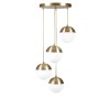 Opviq Chandelier Küre 4 Lü Tepsili Eskitme Beyaz Camlı Sarkıt Gold
White