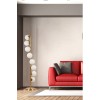 Opviq Floor Lamp Simay 8 Li Eskitme Beyaz Camlı Lambader White