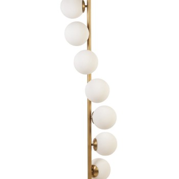 Floor Lamp Simay 8 Li Eskitme Beyaz Camlı Lambader White