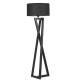 Opviq Floor Lamp Maçka Siyah Silindir Siyah Abajurlu Lambader Black