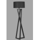 Opviq Floor Lamp Maçka Siyah Silindir Siyah Abajurlu Lambader Black