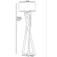Opviq Floor Lamp Maçka Siyah Silindir Siyah Abajurlu Lambader Black