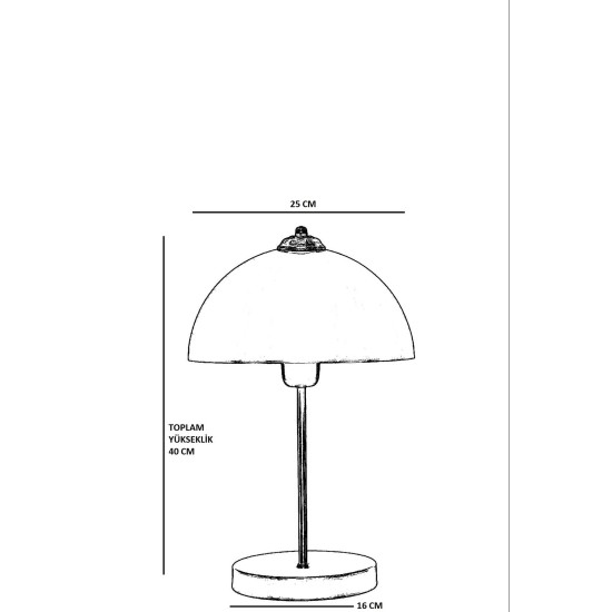 Opviq Table Lamp Lungo Eskitme Ufo Başlıklı Masa Lambası Gold