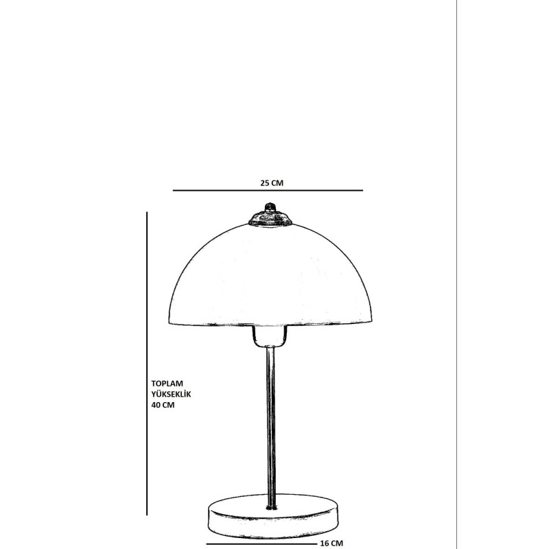 Opviq Table Lamp Lungo Eskitme Ufo Başlıklı Masa Lambası Gold