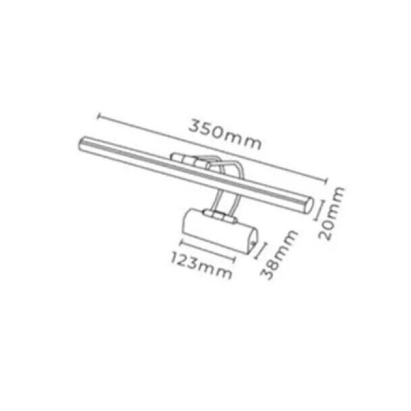 Opviq Wall Lamp Flüt 35 Cm Ledli Eskitme Aplik Gold