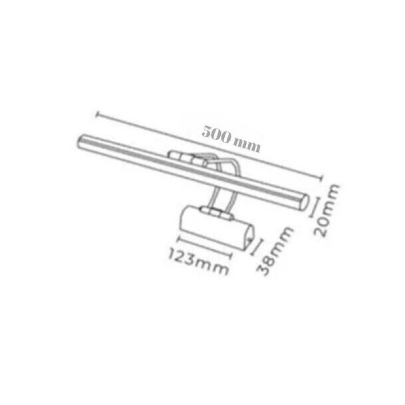 Opviq Wall Lamp Flüt 50 Cm Ledli Eskitme Aplik Gold