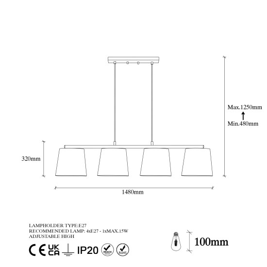 Chandelier Varlik - 10815 Black
Gold
White
Beige Chandelier Varlik - 10815 Black
Gold
White
Beige
