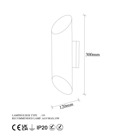 Opviq Wall Lamp Cut - 11810 Black
Gold