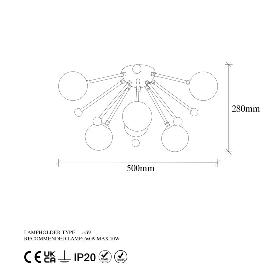 Chandelier Roze - 11785 Vintage