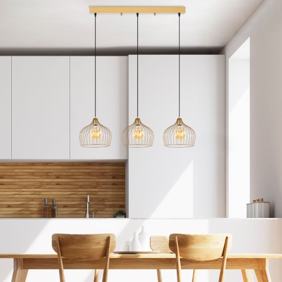 Chandelier Bek - 11376 Shiny Gold Opviq Chandelier Bek - 11376 Shiny Gold