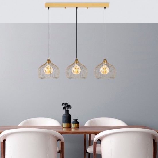 Chandelier Bek - 11376 Shiny Gold Opviq Chandelier Bek - 11376 Shiny Gold