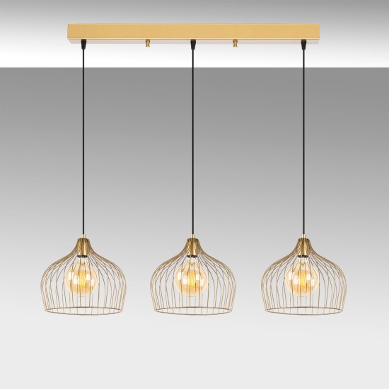 Chandelier Bek - 11376 Shiny Gold Opviq Chandelier Bek - 11376 Shiny Gold
