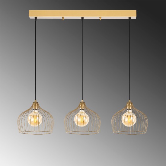 Chandelier Bek - 11376 Shiny Gold Opviq Chandelier Bek - 11376 Shiny Gold
