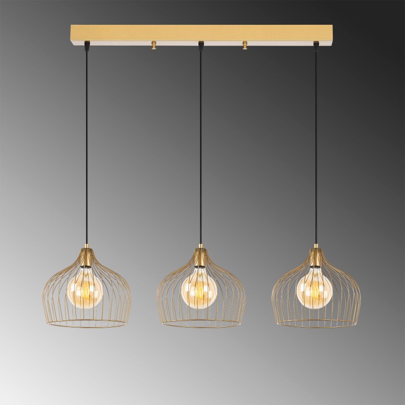Opviq Chandelier Bek - 11376 Shiny Gold