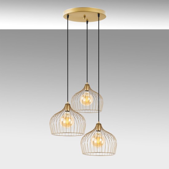 Chandelier Bek - 11381 Shiny Gold Chandelier Bek - 11381 Shiny Gold