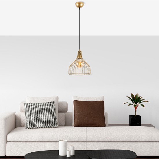 Opviq Chandelier Cafu - 11566 Shiny Gold