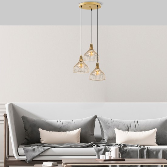 Chandelier Cafu - 11566 - 2 Shiny Gold