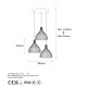 Chandelier Cafu - 11566 - 2 Shiny Gold