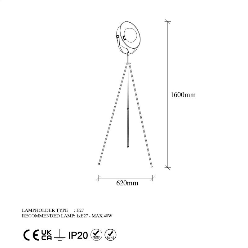 Floor Lamp Mixed - 11516 Black
Gold