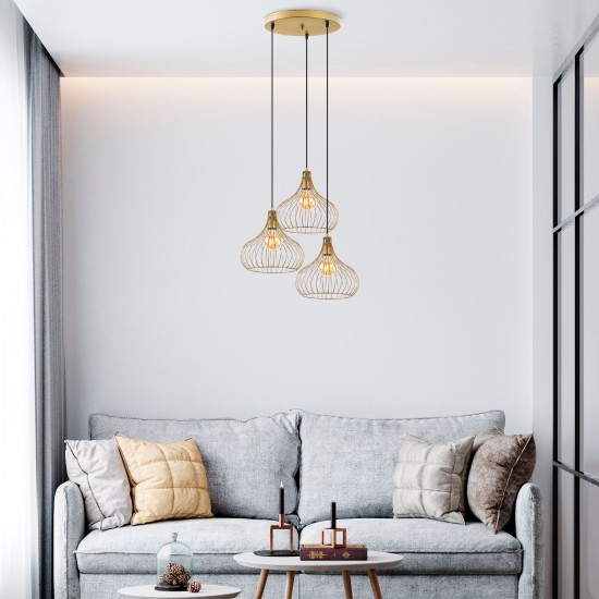 Chandelier Teldamla - 11930 Shiny Gold Chandelier Teldamla - 11930 Shiny Gold