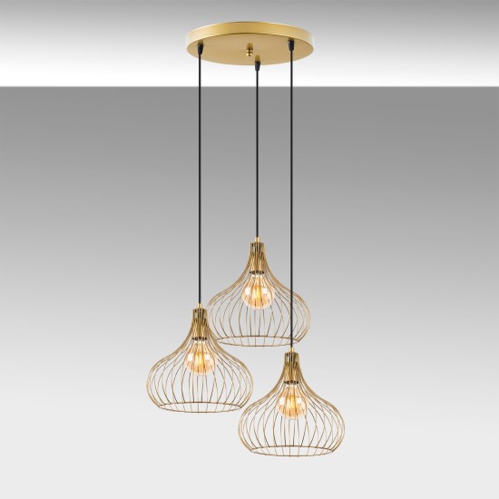 Chandelier Teldamla - 11930 Shiny Gold Chandelier Teldamla - 11930 Shiny Gold