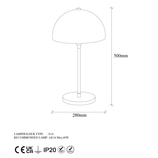 Opviq Table Lamp Varzan - 10857 Vintage