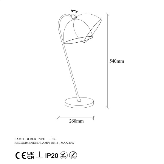 Table Lamp Acuka - 12291 Gold Table Lamp Acuka - 12291 Gold
