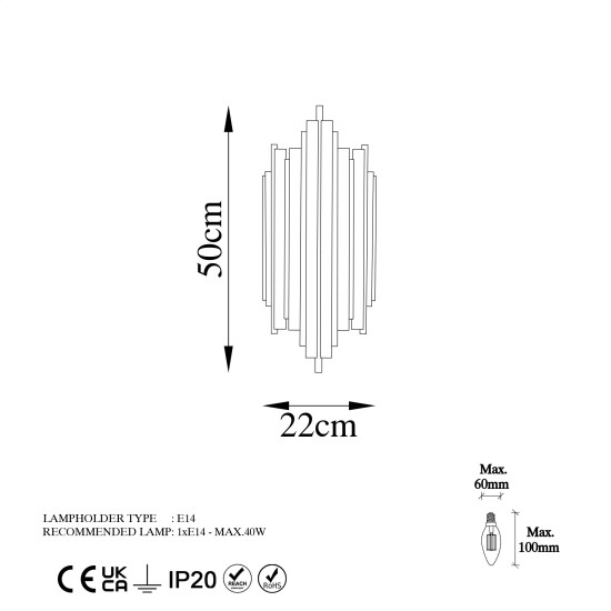 Wall Lamp Reis - 13341 Gold Opviq Wall Lamp Reis - 13341 Gold